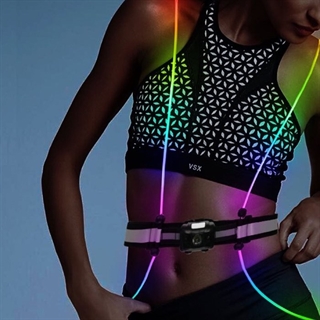 LED vest til løbere og cyklister - Rødt, grønt, blåt, multifarvet lys